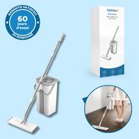 Cleanéo – Serpillière avec seau essoreur 360° pour sols humides et secs