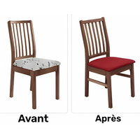 Housses de chaise en velours uni extensibles lavables (lot de 4)