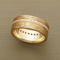 Bague vintage en or fin avec zirconium