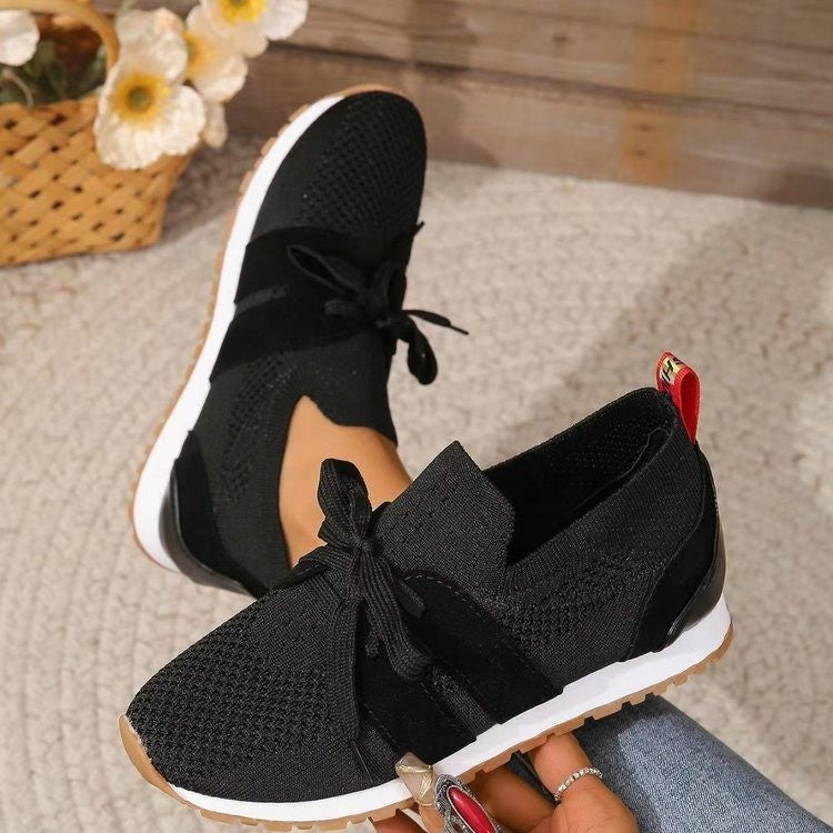 Baskets Décontractées en Maille pour Femme avec Détail Nœud