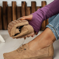 Mocassins femme confort à lacets