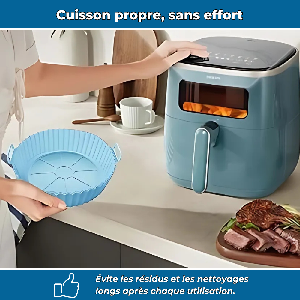 AirMoule - Lot de 2 moules silicone réutilisables pour Airfryer