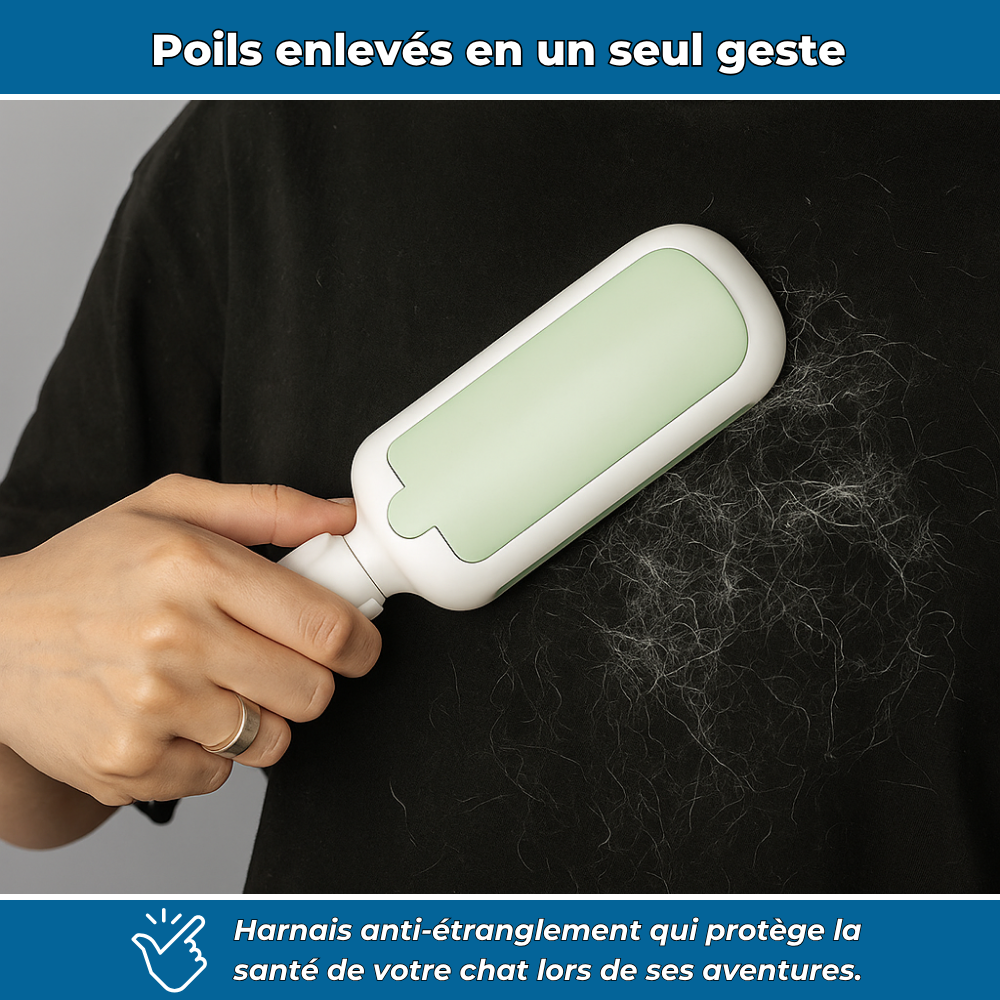 RolliPet – Éliminateur de poils d’animaux pratique et lavable