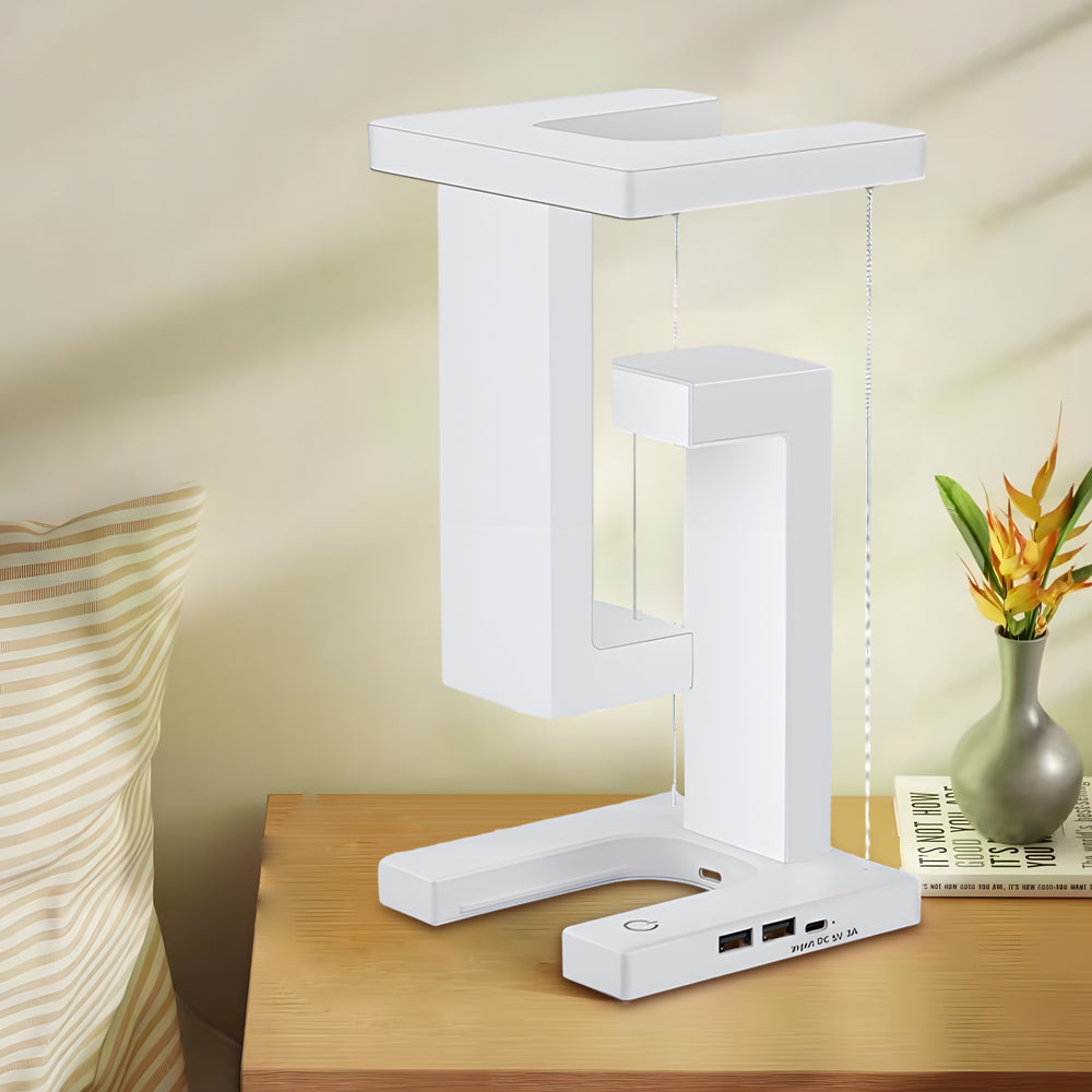 Lampe de Table Flottante Élégante avec Chargement USB et LED Puissant