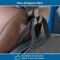 Crochets de siège auto multifonctions - Lot de 2