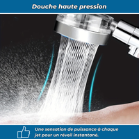 AquaPure - Pommeau de Douche à pression réglable avec 5 filtres inclus