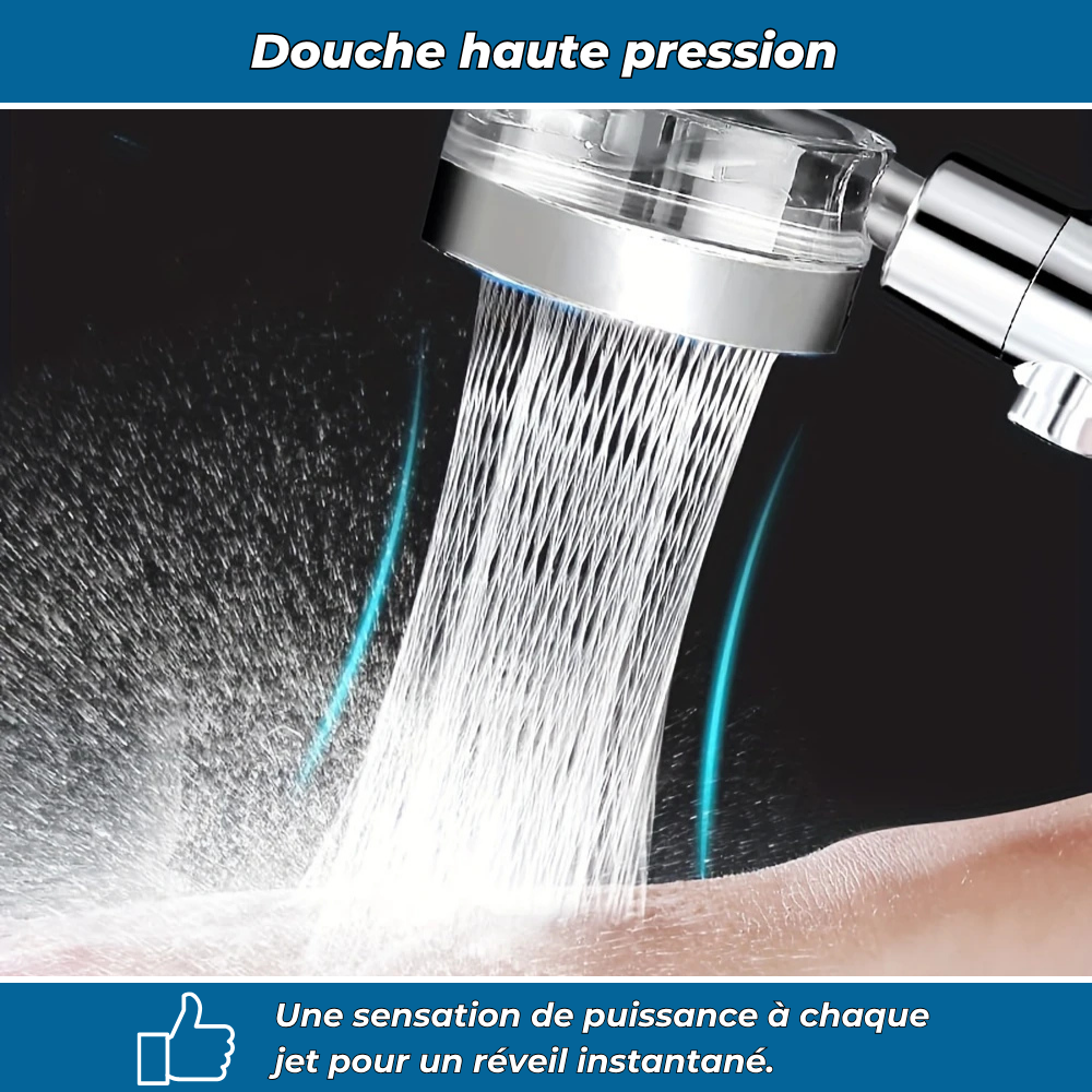 AquaPure - Pommeau de Douche à pression réglable avec 5 filtres inclus