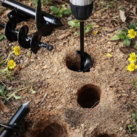 Foret de Terre pour Perceuse Jardin – Tarière Hélicoïdale Plantation Bulbes Piquets Sol