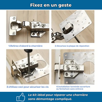 Kit de réparation pour charnières de placard