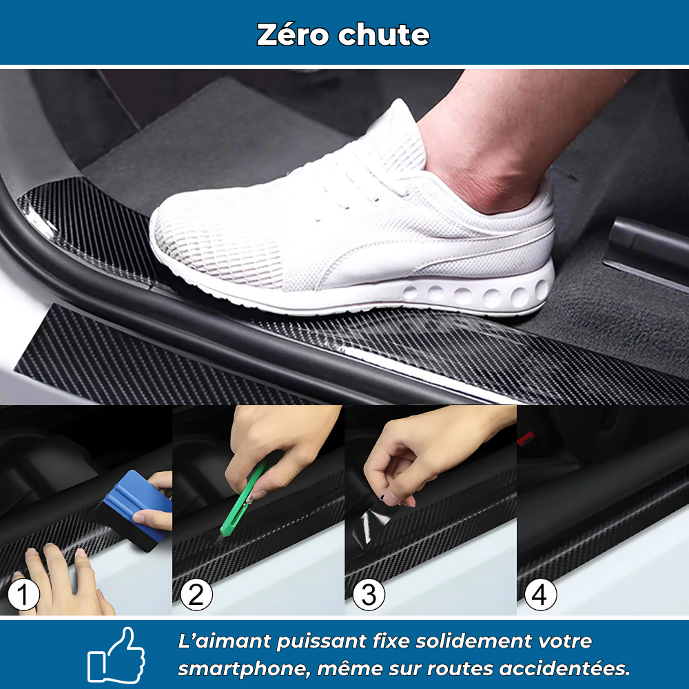 Carbongrip PRO – Film protecteur anti-rayures pour seuil de porte auto