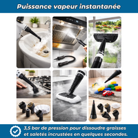 VapoClean™ | Nettoyeur à Vapeur Électrique Haute Pression | Multi-Usages Sans Produits Chimiques