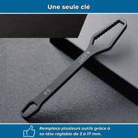 Clé à double tête réglable 3 à 17 mm