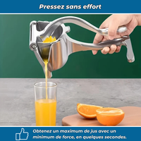 Agru'Max | Presse-agrumes manuel en acier | 3-en-1 pour jus frais