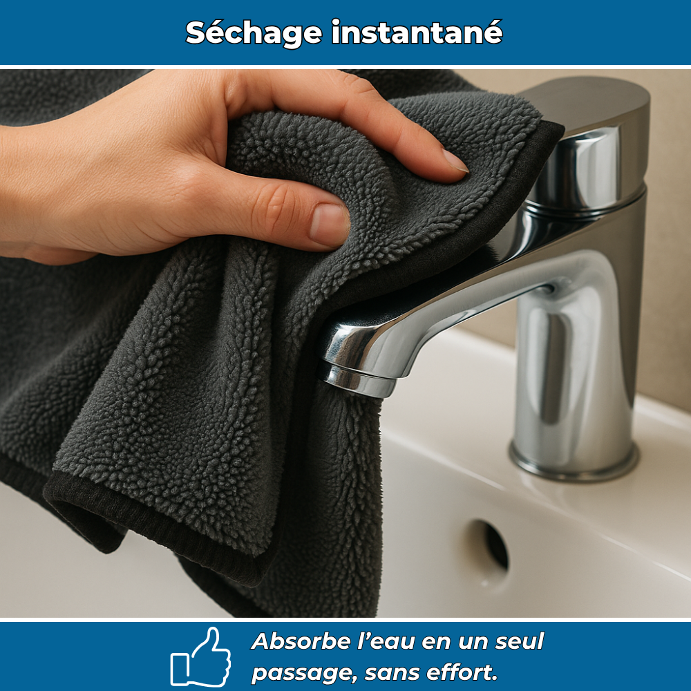 Clean-Max – Chiffon microfibre ultra-absorbant anti-calcaire