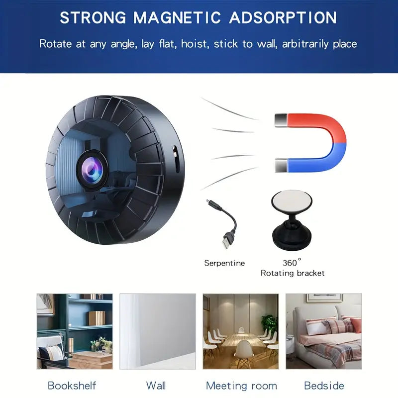 MiniCam™ – Caméra Espion 4K WiFi avec Vision Nocturne et Détection de Mouvement