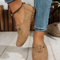 Mocassins femme confort à lacets