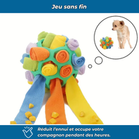 Balle à friandises interactive pour chien