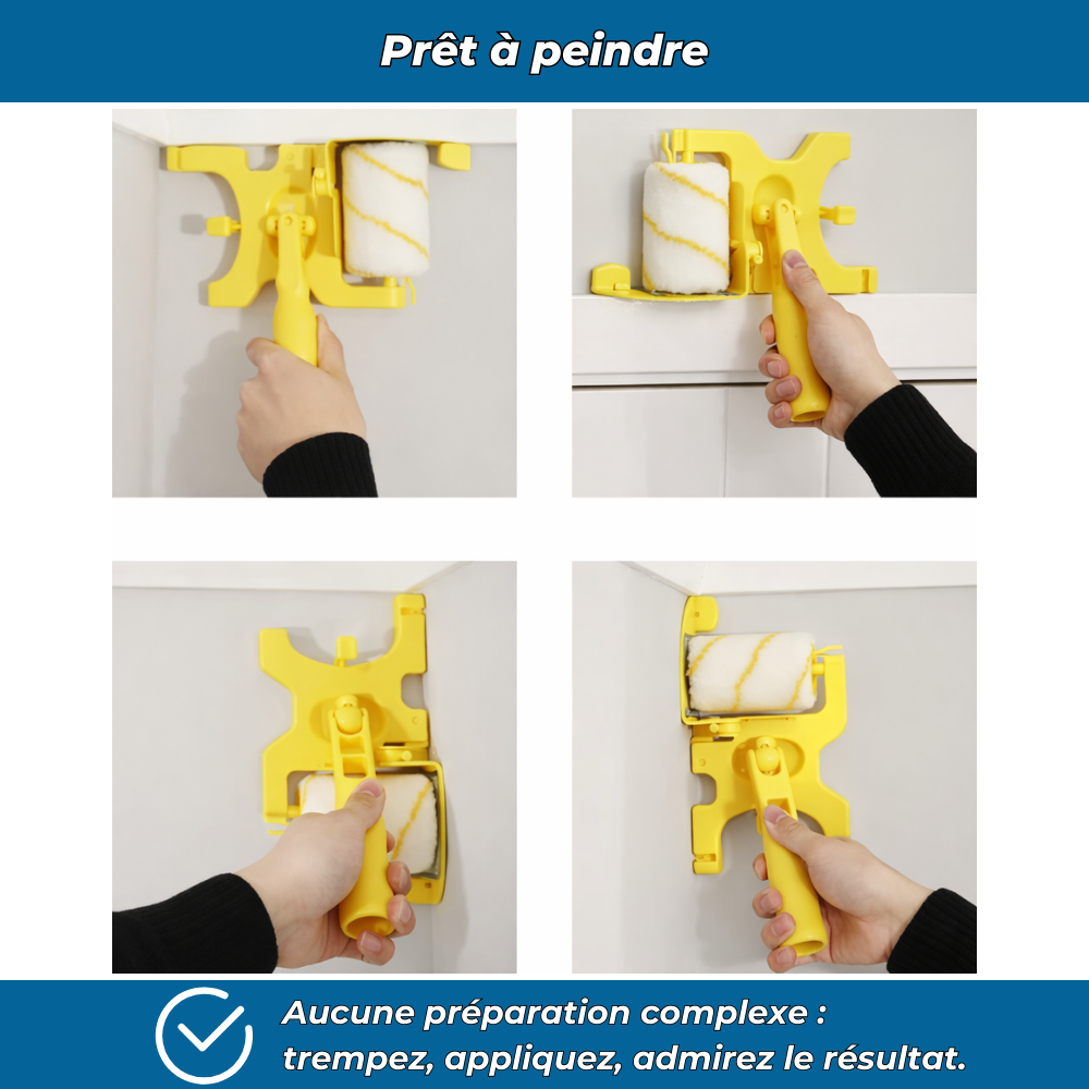 Paint Master | Rouleau de peinture pour bordures parfaites avec guide de précision anti-débordement