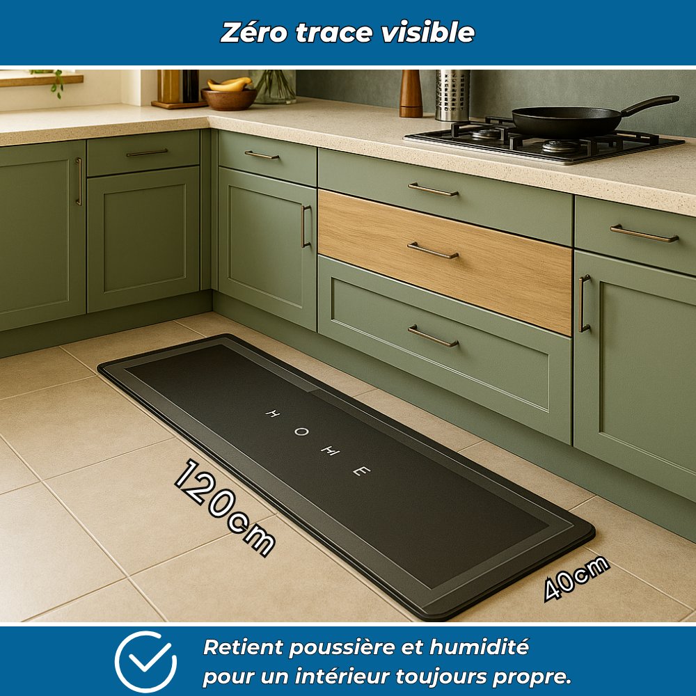 Tapis de cuisine antidérapant lavable – Sol toujours sec et propre