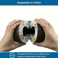Griffoir en carton modulable et jouet d’intérieur