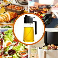 Vaporisateur d’huile d’olive 2 en 1 | Spray et verseur pratique pour cuisson, salade et barbecue