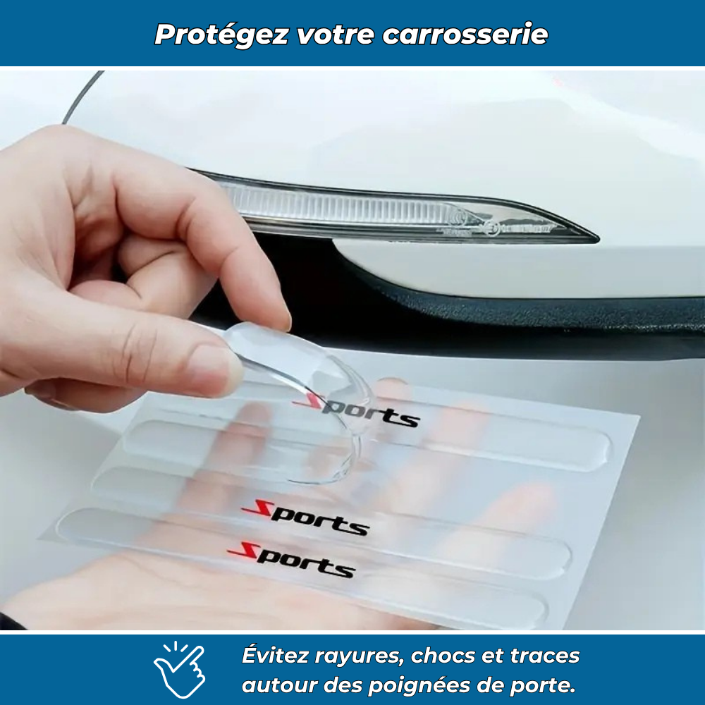 HandGrip PRO Édition Sport – Films protecteurs anti-rayures pour poignées de voiture (pack de 8)