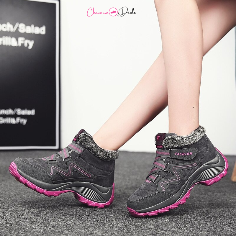 Bottines d'hiver en peluche chaudes pour femmes