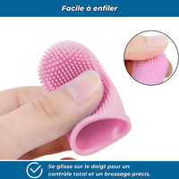 Brosse à dents en silicone pour chiens et chats