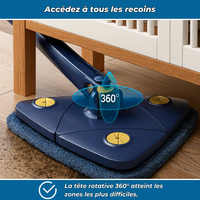 FlexiClean | Balai serpillère rotatif 360° | Essorage mains libres