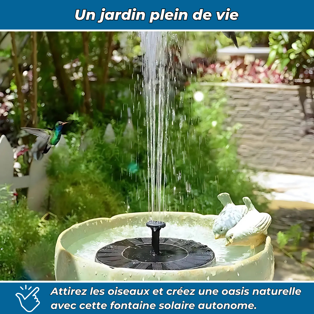 Mini Fontaine Solaire Autonome – Embellit et Dynamise Votre Jardin en un Instant
