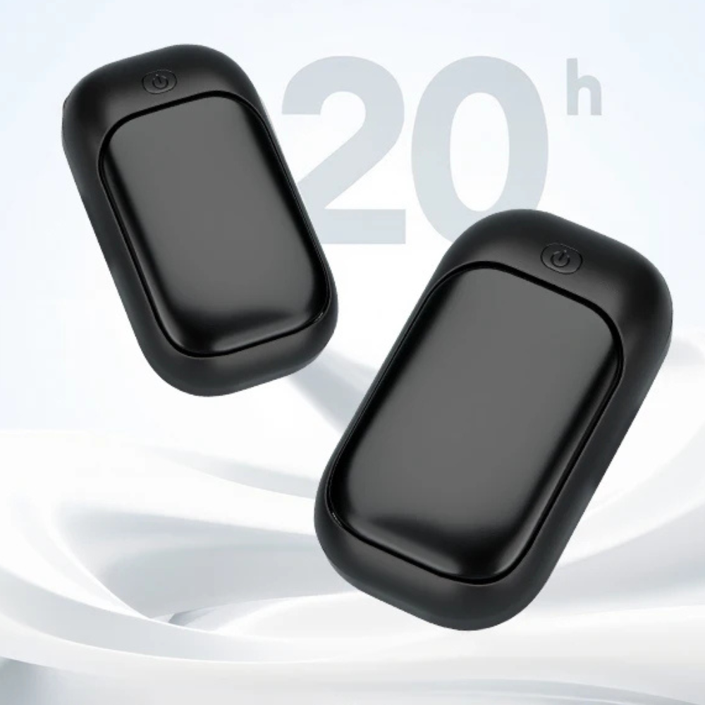 DualHeat | Chauffe-mains rechargeables réutilisables – Lot de 2, chaleur double, usage hiver