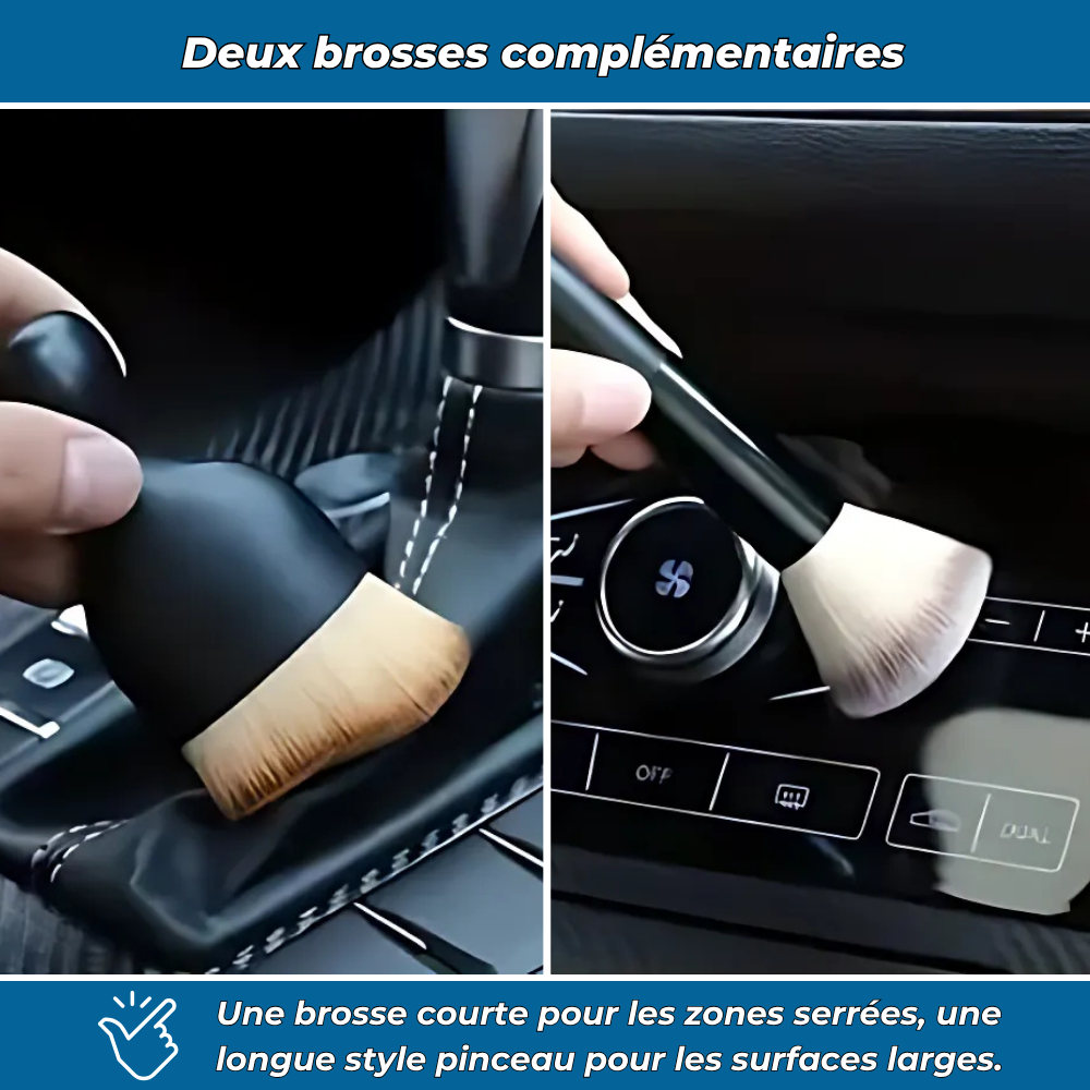Dust PRO – Kit de 2 brosses anti-poussière pour voiture