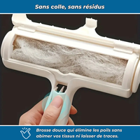 Brosse Anti-Poils  – Élimine les Poils de Chats et Chiens sur Vêtements et Canapés