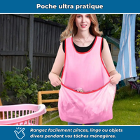 Tablier ménager multifonctions avec grande poche