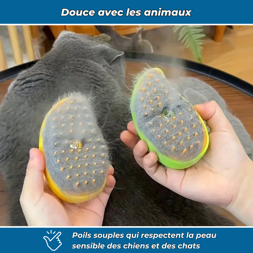 PetiBrosse – Brosse démêlante et anti-poils pour animaux