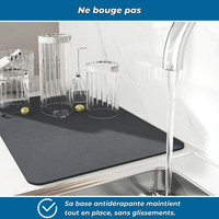 Tapis absorbant antidérapant pour machine à café