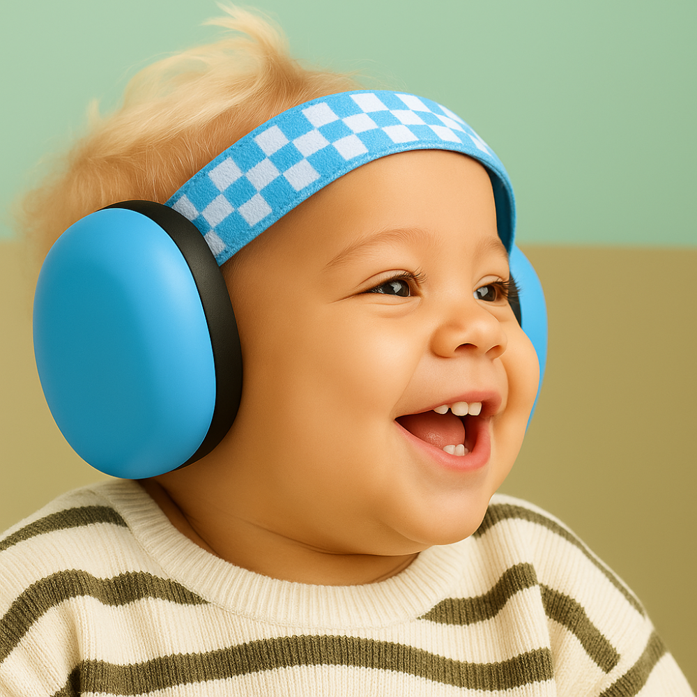 BabyCalm | Casque anti-bruit pour bébé – Protection auditive nourrisson, bandeau élastique, sommeil et voyage avion