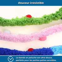 Jouet en peluche pour chat avec tige flexible