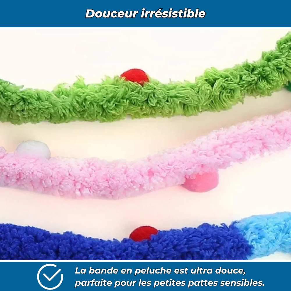 Jouet en peluche pour chat avec tige flexible
