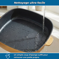 TitaneCook | Poêle Antiadhésive en Titane 30cm | Cuisine Saine Facile | Compatible Induction Gaz