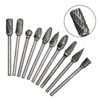 Fraises carbure tungstène Dremel – 10 pcs Meulage Bois Métal Pierre Bijoux