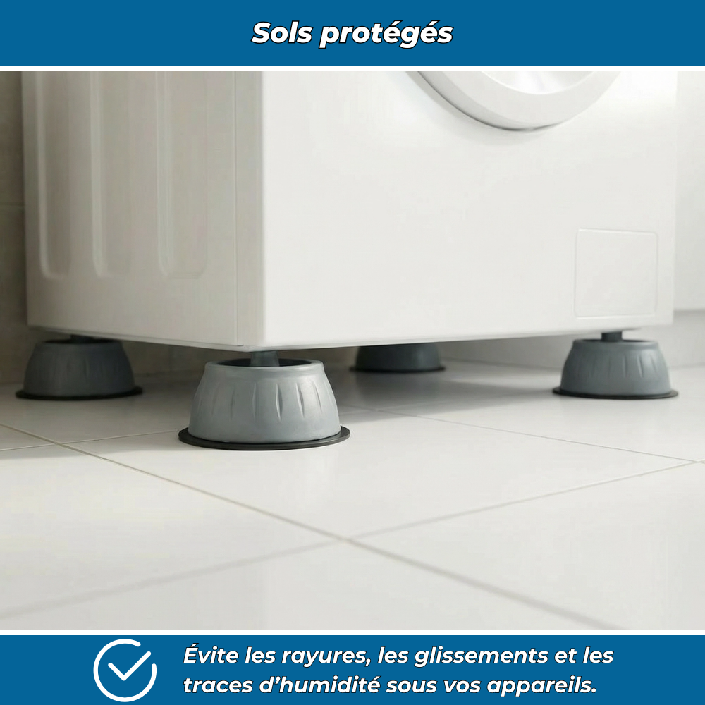 SilencePad | Amortisseurs pour lave-linge et sèche-linge | Lot de 4