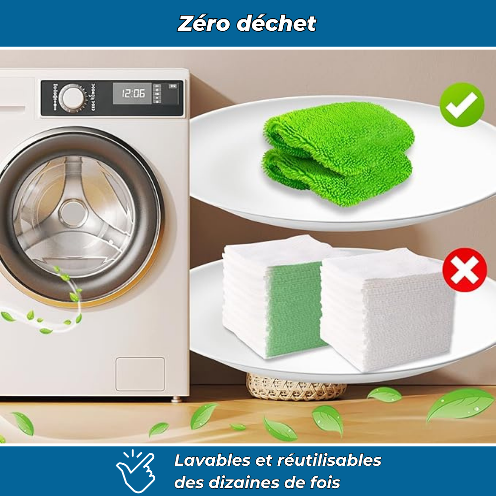 CleaNéo – Housse réutilisable pour Swiffer (Lot de 5)