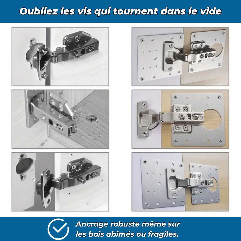 Kit de réparation pour charnières de placard