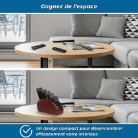 Rangement multifonction pour télécommandes et fournitures