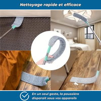 Plumeau télescopique ultra-plat pour les espaces difficiles d’accès
