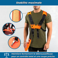 Harnais pour Débroussailleuse – Confort et Support pour Jardinage Intensif