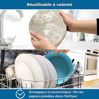 AirMoule - Lot de 2 moules silicone réutilisables pour Airfryer