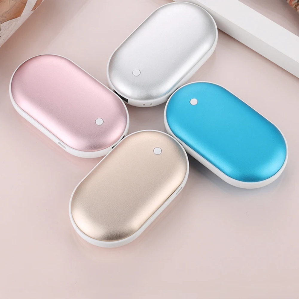 DualWarm | Chauffe-mains rechargeable réutilisable double face ultra-fin – 3 niveaux de chaleur