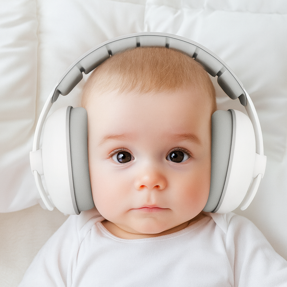 BabySilence | Casque anti-bruit pour bébé – Sommeil, voyages, protection auditive, conception extensible
